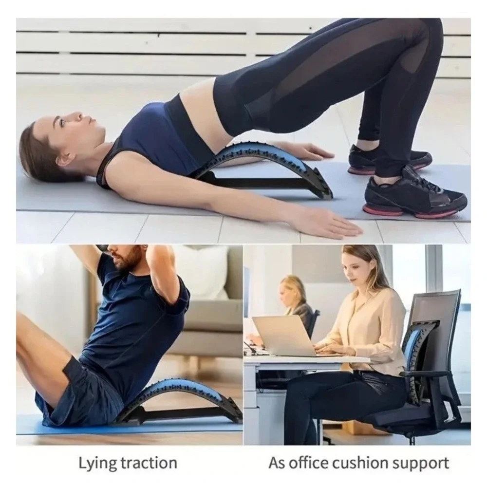 Multi-Level Back Stretcher | Lumbar Support Device | Spine Relief‎ & Posture Aid